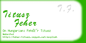 titusz feher business card